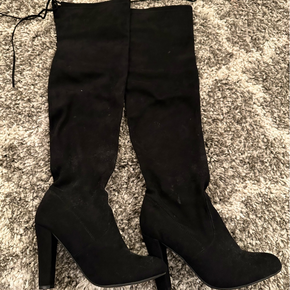 Black over the knee boots